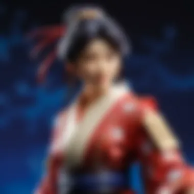 Intricate Design Features of Akeno Himejima Figurines Close-up of Akeno Himejima's design features