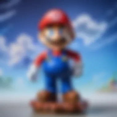 Amiibo Mario in Collector's Display Collector's shelf displaying Amiibo Mario along with other figures