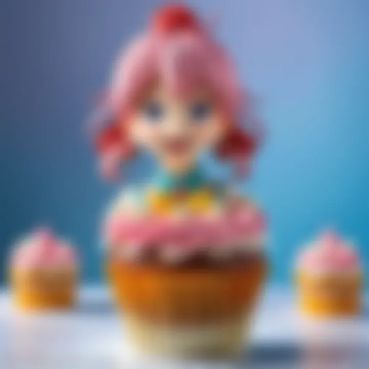 Whimsical Anime Character Cupcake Designs