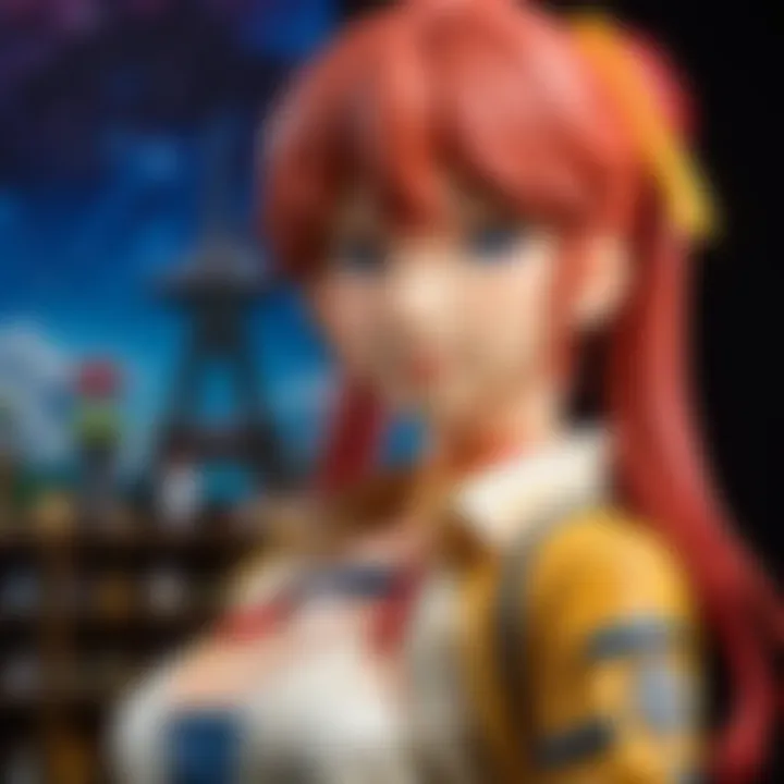 An artistic representation of popular anime icons