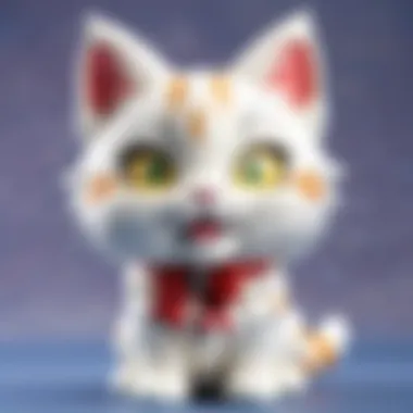 Playful Cat Anime Plushie Cute Anime Plushie of a Playful Cat