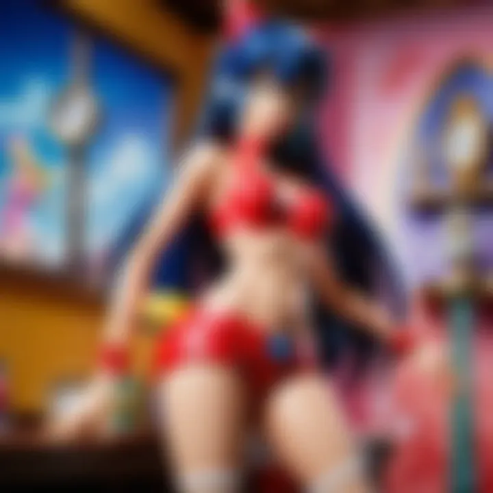 Artistic depiction of popular figures from stocking panty & stocking with garterbelt series