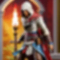 Exquisite Assassin's Creed Figure Displayed on Ornate Stand