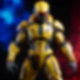Detailed close-up of an AVP action figure showcasing intricate design and craftsmanship.