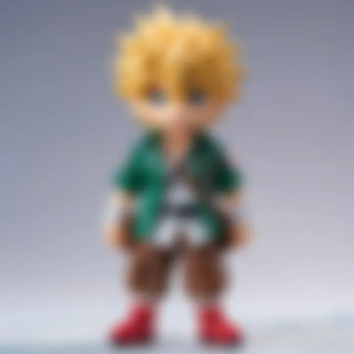 Bakugo plushie in dynamic action pose