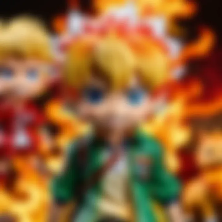 Bakugo plushie with fiery design