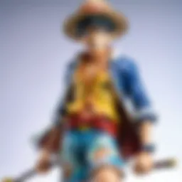 Detailed craftsmanship of a Banpresto figure showcasing Luffy