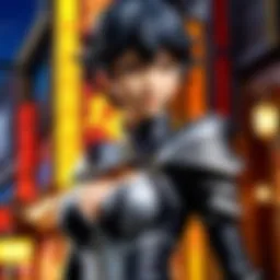 A dynamic scene showcasing the protagonist in battle, highlighting the action-packed essence of Black Summoner.