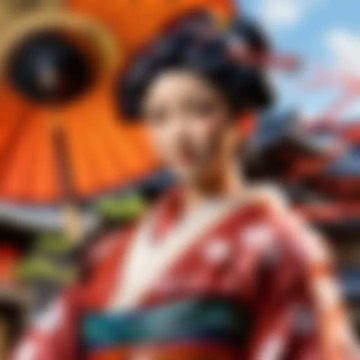 Color palette inspired by traditional Japanese art