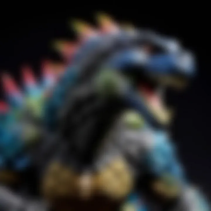 Close-up of intricate detailing on SH MonsterArts Godzilla 2019