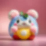 Japanese plastic figure of Club Mochimochi Kirby with cute design