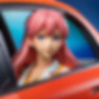 Colorful Anime Landscape Car Shade Colorful Anime Landscape Car Shade