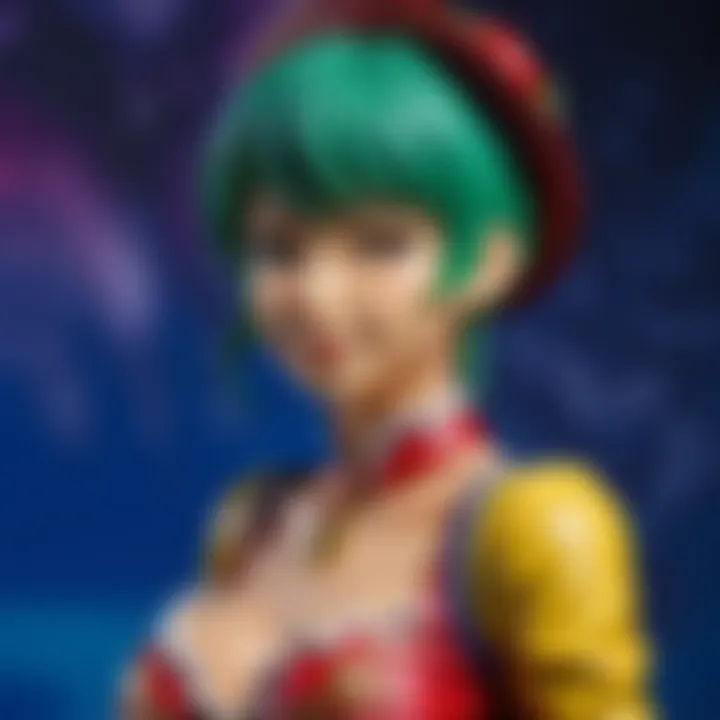 A close-up of the Corazon figure highlighting its vibrant colors and expression.