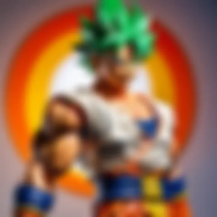 Close-up of a DBZ action figure showcasing intricate details