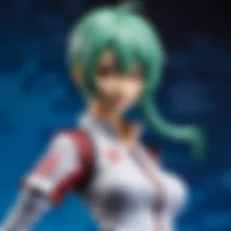 A display of Deadman Wonderland collectibles including figures and posters