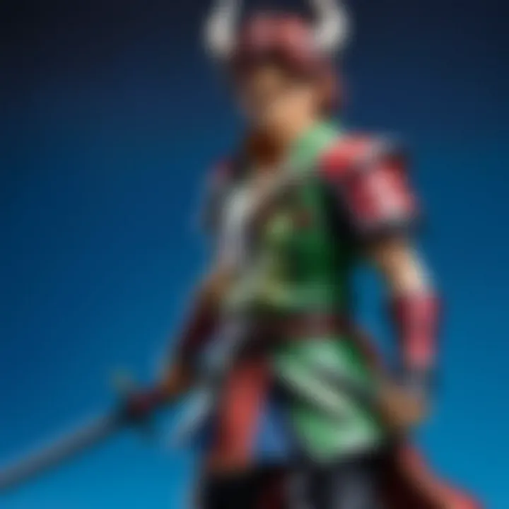 Detailed figurines of key characters from Demon Slayer displayed in a collection