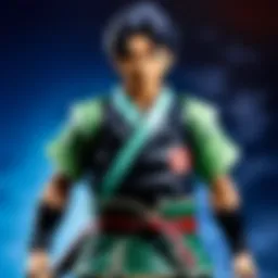 Demon Slayer protagonist Tanjiro Kamado in a dramatic pose