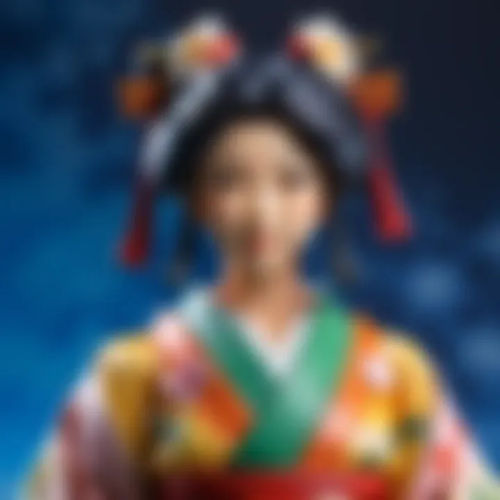 Detailed Japanese Plastic Figure Close-up