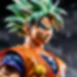 A collection of rare Dragon Ball trading cards displayed elegantly.