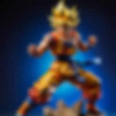 Dynamic Pose of Goku Super Saiyan Figurine in Battle Stance