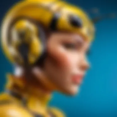 Intricate Elegance of Bumblebee Earbuds Elegant bumblebee earbuds design