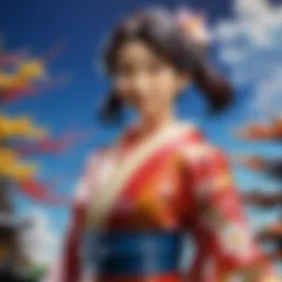 Elegant Japanese Plastic Figure Display