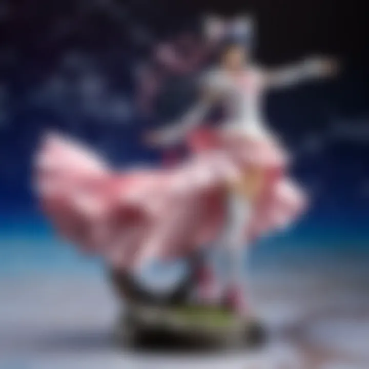 Elegant Madoka Magica Figurine in Flowing Dress