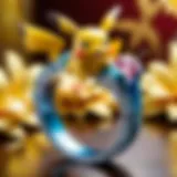 Elegant Pikachu-themed wedding ring