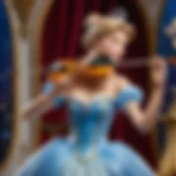 Enchanted Violinist Embracing Cinderella's Melody