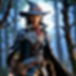 Ethereal Hunter in Moonlit Forest