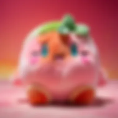 Ethereal Kirby Mochi Plush in Soft Velvet Texture