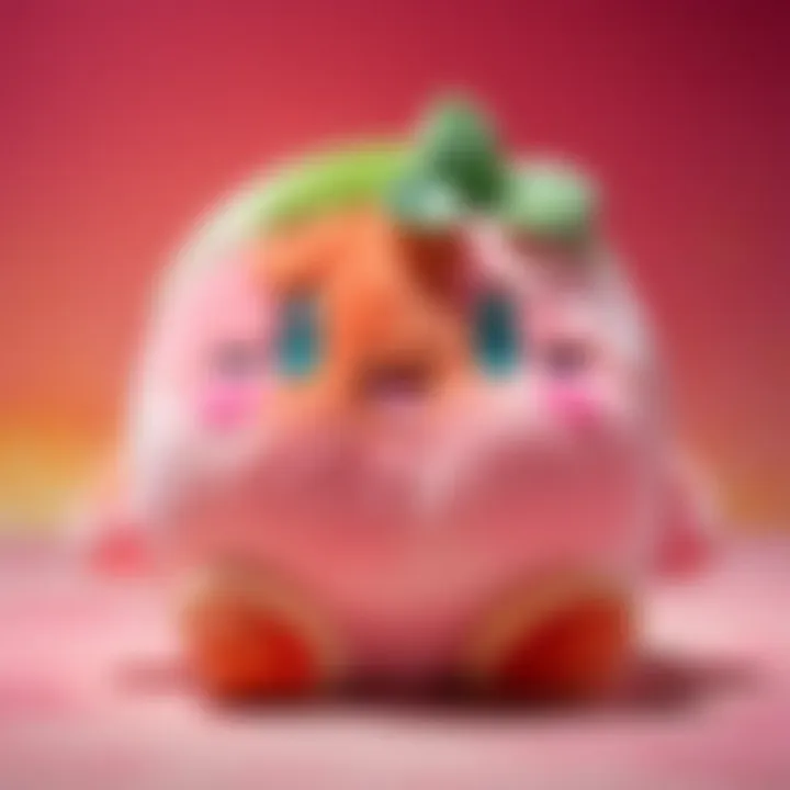 Ethereal Kirby Mochi Plush in Soft Velvet Texture