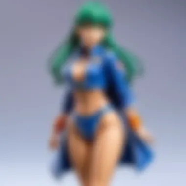 Intricate Details of an Anime Figure A close-up of a unique and intricately designed anime figure.