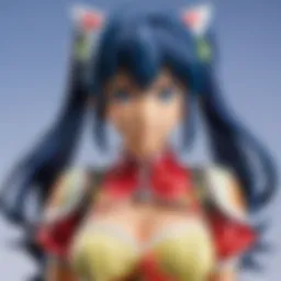 A colorful array of affordable anime figures displayed on a shelf.