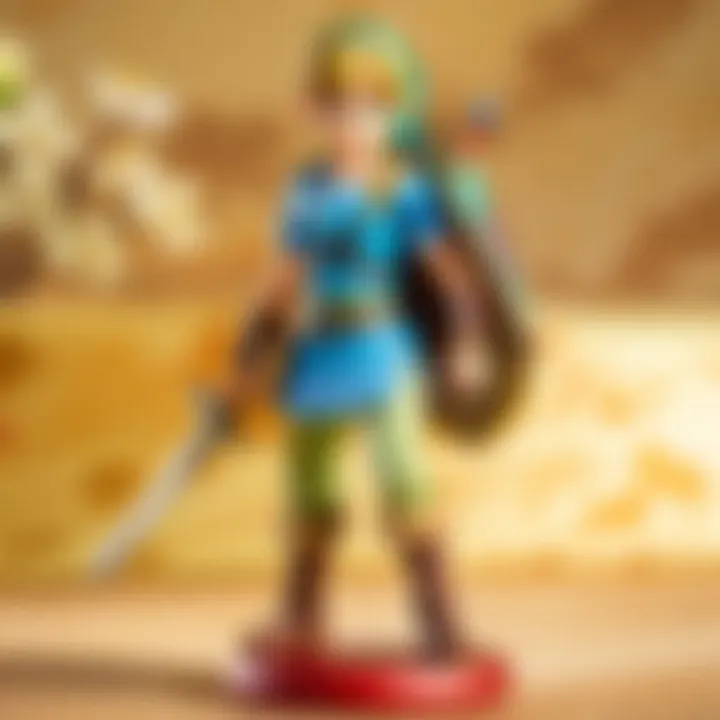 Collector's Display of Amiibo Link Collector's display of Amiibo Link alongside other figures