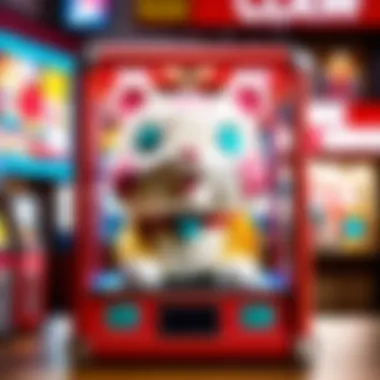 A captivating screenshot of the anime claw machine app showcasing its vibrant interface and various collectible prizes.