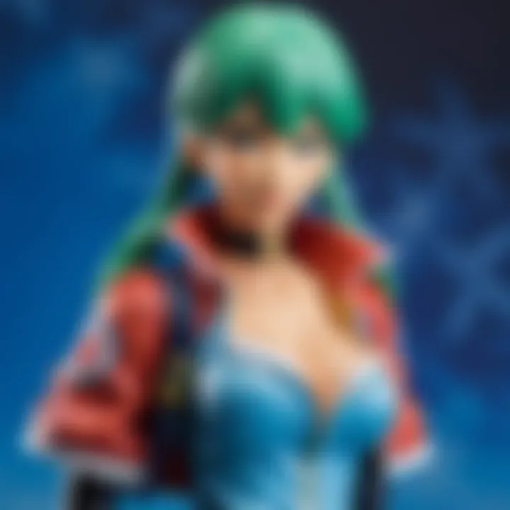 Close-up of various materials used in anime figure cases, highlighting durability and aesthetic appeal.