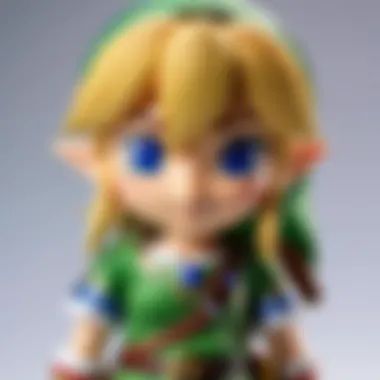 A display of rare Zelda Link plush figures that are highly sought after by collectors.