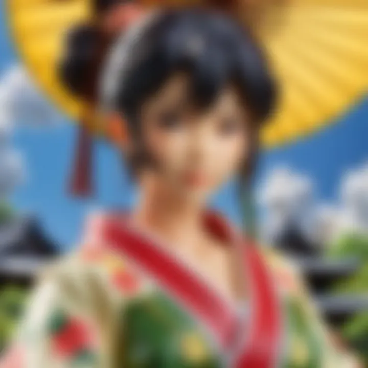 An artistic representation of the diverse characters within the series