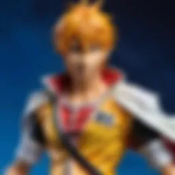 A detailed display of Bleach action figures showcasing popular characters
