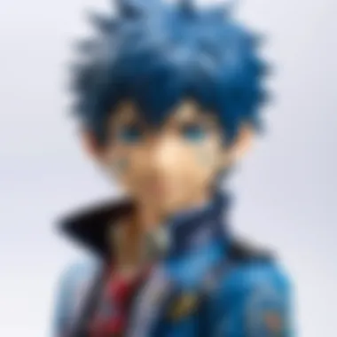 Close-up view of a Blue Exorcist sticker highlighting its unique features