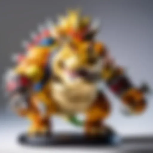 Close-up view of Bowser Amiibo showcasing intricate details.