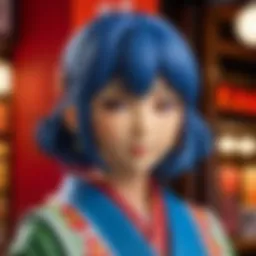 A character with chuunibyou traits showcasing their imaginative world.