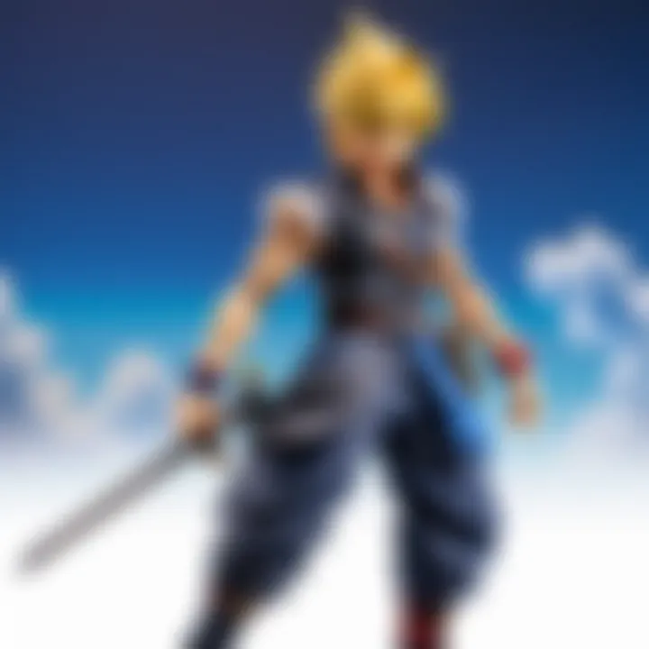 Cloud Strife Amiibo displayed with other collectible figures, emphasizing its place in gaming culture