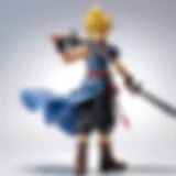 Detailed view of the Cloud Strife Amiibo showcasing its intricate design and features