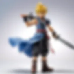 Detailed view of the Cloud Strife Amiibo showcasing its intricate design and features