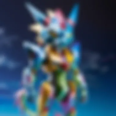 Holographic Rarity in Digimon Cards Illustration of a holographic Digimon card
