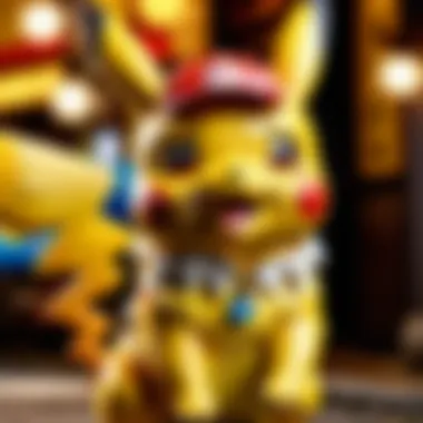 Mystical Pikachu Cosplay Figure in Enchanted Forest