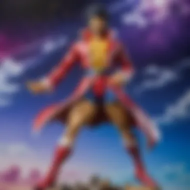 Dynamic Pose Reflecting Mr. Satan's Character Mr. Satan in a dynamic pose reflecting character essence