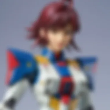 Popular Characters in Gundam Model Kits A close-up view of popular female Gundam characters featured in model kits